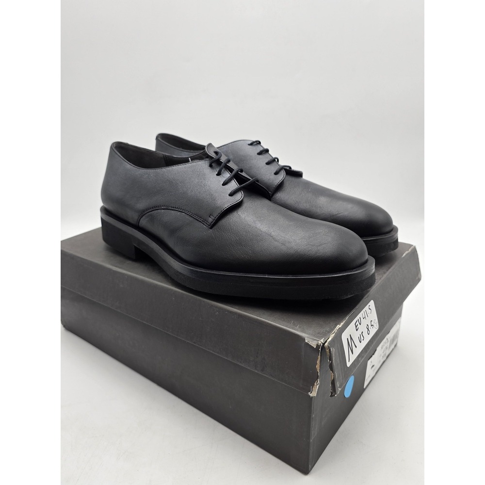 Robert Clergerie Gian Derby Shoes Mens Size 8.5 Black Leather‎ Dress Lace Up